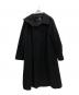 LIMI feu（リミフゥ）の古着「ストール付きウールモッサコート」｜ブラック