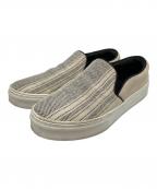 CELINEセリーヌ）の古着「スリッポン」｜アイボリー×ブラック