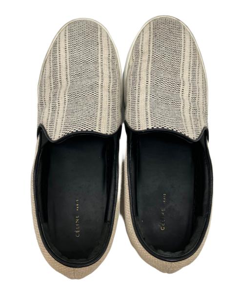 CELINE（セリーヌ）CELINE (セリーヌ) スリッポン アイボリー×ブラック サイズ:25cmの古着・服飾アイテム