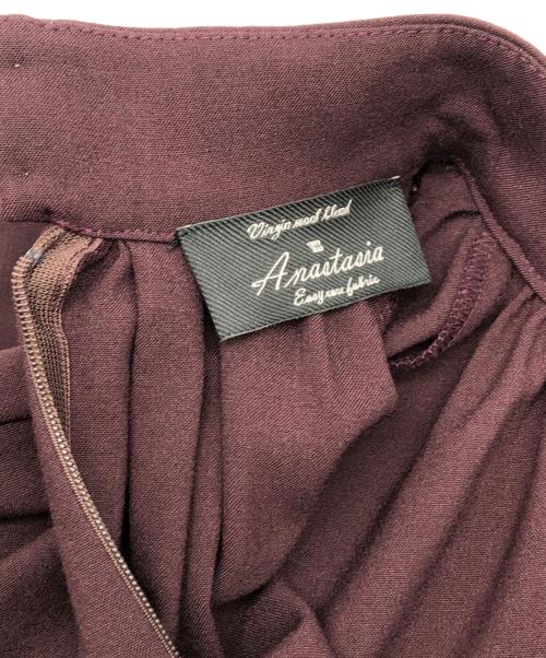 anuans（アニュアンス）anuans (アニュアンス) 長袖ワンピース ワインレッド サイズ:Ｆの古着・服飾アイテム