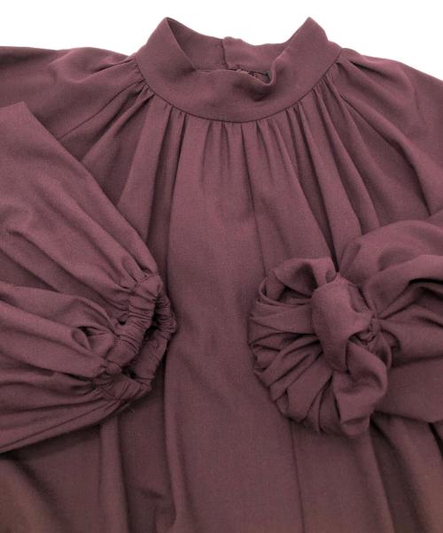 anuans（アニュアンス）anuans (アニュアンス) 長袖ワンピース ワインレッド サイズ:Ｆの古着・服飾アイテム