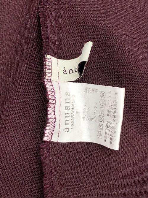 anuans（アニュアンス）anuans (アニュアンス) 長袖ワンピース ワインレッド サイズ:Ｆの古着・服飾アイテム