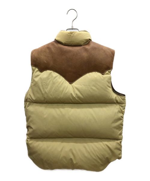 Rocky Mountain FeatherBed（ロッキーマウンテンフェザーベッド）Rocky Mountain FeatherBed (ロッキーマウンテンフェザーベッド) 70sダウンベスト　古着 ブラウン×ベージュ サイズ:42の古着・服飾アイテム