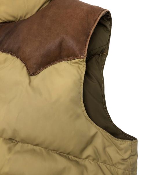 Rocky Mountain FeatherBed（ロッキーマウンテンフェザーベッド）Rocky Mountain FeatherBed (ロッキーマウンテンフェザーベッド) 70sダウンベスト　古着 ブラウン×ベージュ サイズ:42の古着・服飾アイテム