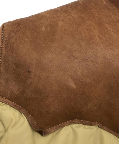 Rocky Mountain FeatherBed（ロッキーマウンテンフェザーベッド）Rocky Mountain FeatherBed (ロッキーマウンテンフェザーベッド) 70sダウンベスト　古着 ブラウン×ベージュ サイズ:42の古着・服飾アイテム