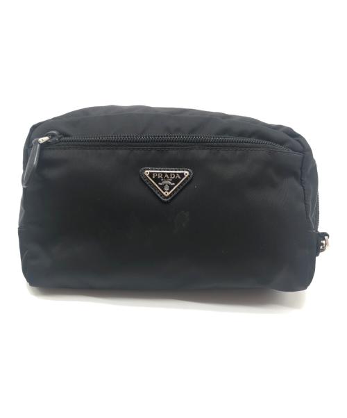 PRADA（プラダ）PRADA (プラダ) ナイロンポーチ ブラックの古着・服飾アイテム