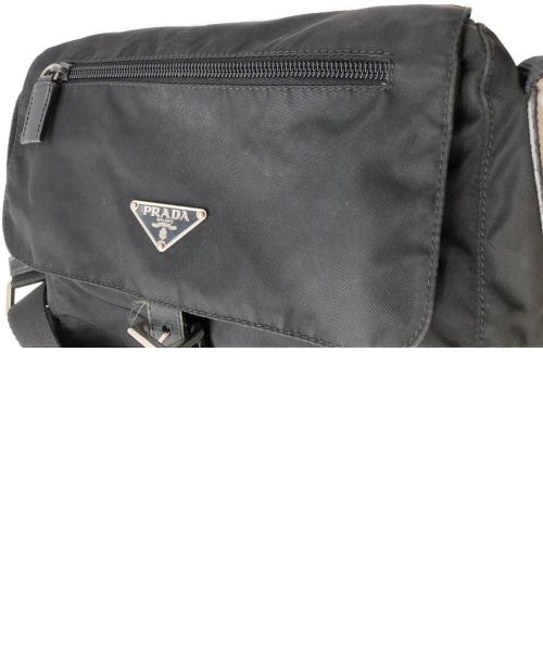 PRADA（プラダ）PRADA (プラダ) ナイロンショルダーバッグ ブラックの古着・服飾アイテム