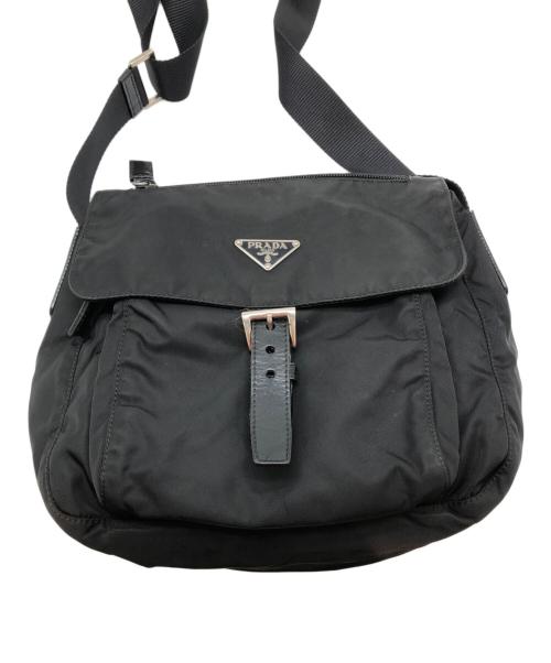 PRADA（プラダ）PRADA (プラダ) ナイロンショルダーバッグ ブラックの古着・服飾アイテム