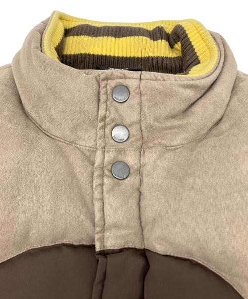 Columbia（コロンビア）Columbia (コロンビア) 90sダウンベスト　XCO　古着 ブラウン×ベージュ サイズ:Sの古着・服飾アイテム