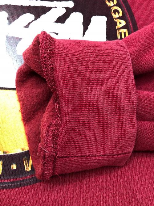 stussy（ステューシー）stussy (ステューシー) プルオーバーパーカー レッド サイズ:Ｍの古着・服飾アイテム