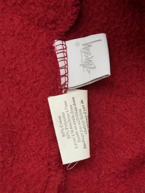 stussy（ステューシー）stussy (ステューシー) プルオーバーパーカー レッド サイズ:Ｍの古着・服飾アイテム