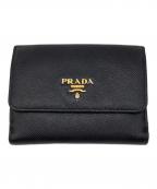 PRADAプラダ）の古着「3つ折り財布」｜ブラック