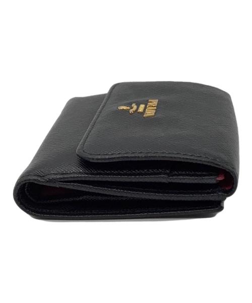 PRADA（プラダ）PRADA (プラダ) 3つ折り財布 ブラックの古着・服飾アイテム