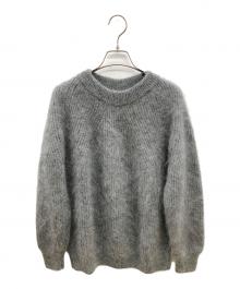 BATONER（バトナ―）の古着「厚手ニット　キッズモヘアシグネチャークルーネック」｜グレー