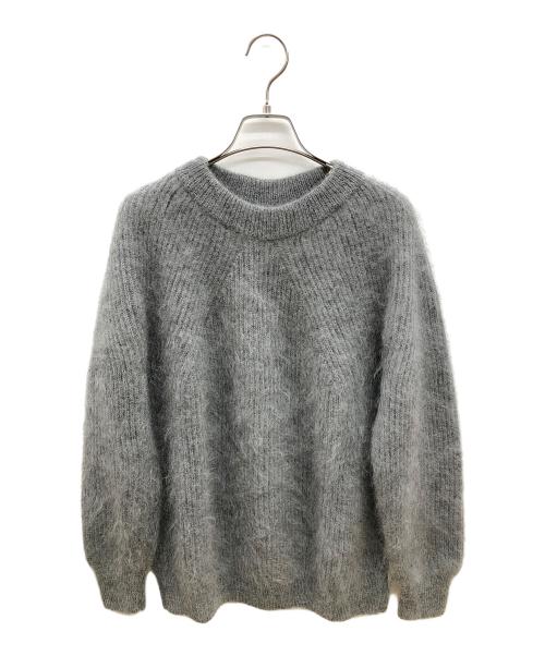 BATONER（バトナ―）BATONER (バトナ―) 厚手ニット　キッズモヘアシグネチャークルーネック グレー サイズ:1の古着・服飾アイテム