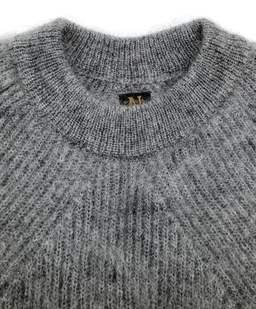 BATONER（バトナ―）BATONER (バトナ―) 厚手ニット　キッズモヘアシグネチャークルーネック グレー サイズ:1の古着・服飾アイテム