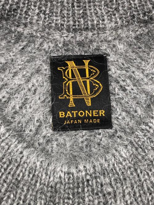 BATONER（バトナ―）BATONER (バトナ―) 厚手ニット　キッズモヘアシグネチャークルーネック グレー サイズ:1の古着・服飾アイテム
