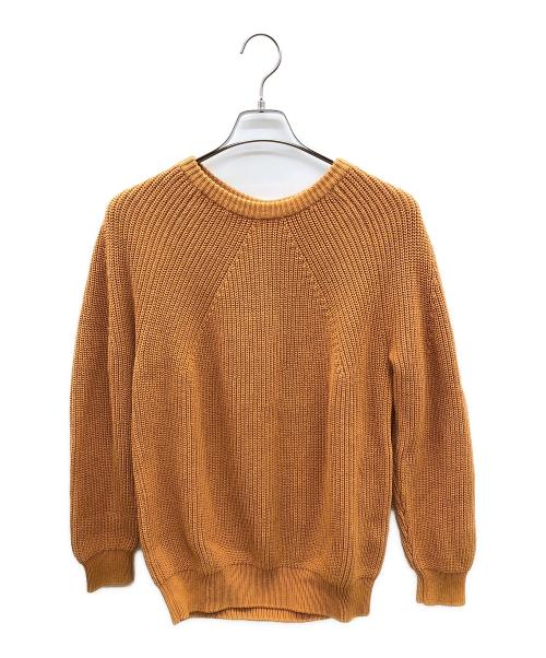 BATONER（バトナ―）BATONER (バトナ―) 厚手ニット コットンシグニチャークルーネック オレンジ サイズ:1の古着・服飾アイテム