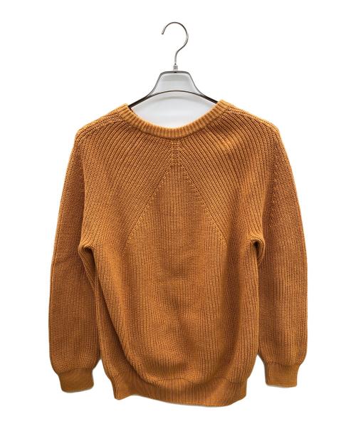 BATONER（バトナ―）BATONER (バトナ―) 厚手ニット コットンシグニチャークルーネック オレンジ サイズ:1の古着・服飾アイテム