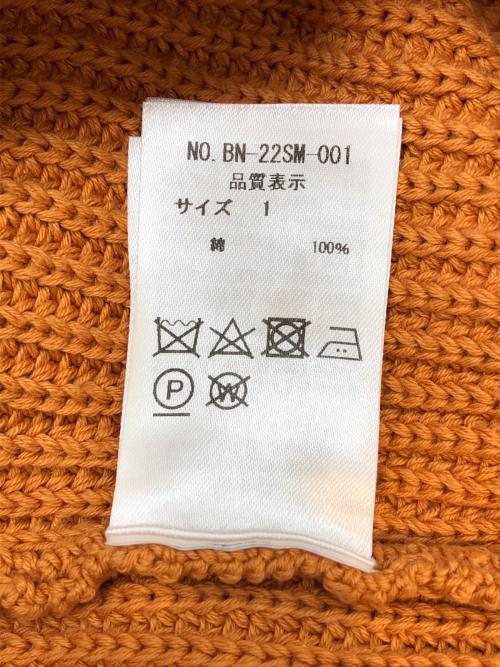 BATONER（バトナ―）BATONER (バトナ―) 厚手ニット コットンシグニチャークルーネック オレンジ サイズ:1の古着・服飾アイテム