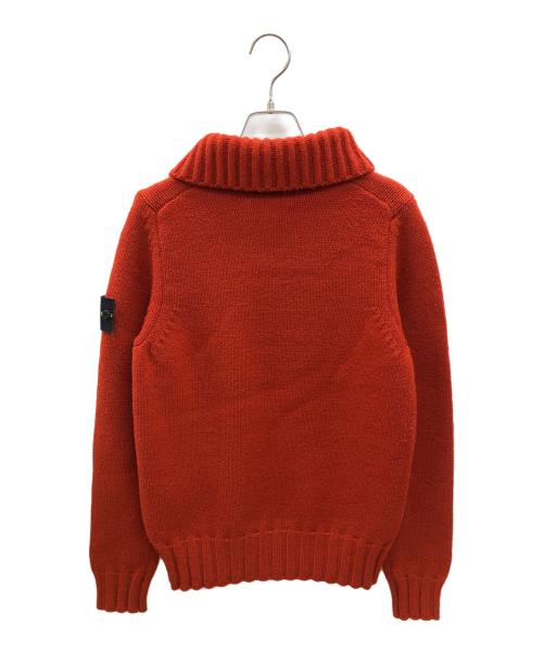 STONE ISLAND（ストーンアイランド）STONE ISLAND (ストーンアイランド) 厚手ニット V/N RIB KNIT レッド サイズ:Sの古着・服飾アイテム