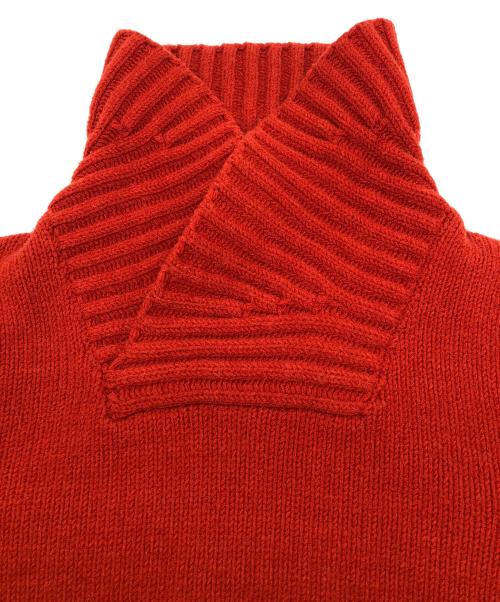 STONE ISLAND（ストーンアイランド）STONE ISLAND (ストーンアイランド) 厚手ニット V/N RIB KNIT レッド サイズ:Sの古着・服飾アイテム