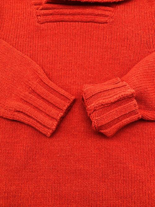 STONE ISLAND（ストーンアイランド）STONE ISLAND (ストーンアイランド) 厚手ニット V/N RIB KNIT レッド サイズ:Sの古着・服飾アイテム