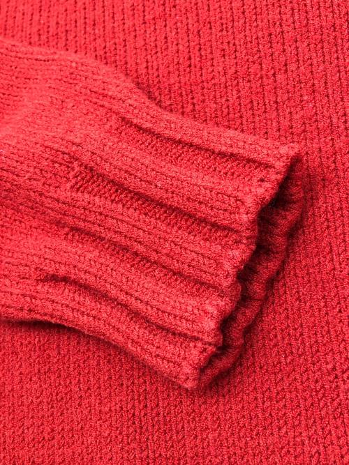 STONE ISLAND（ストーンアイランド）STONE ISLAND (ストーンアイランド) 厚手ニット V/N RIB KNIT レッド サイズ:Sの古着・服飾アイテム