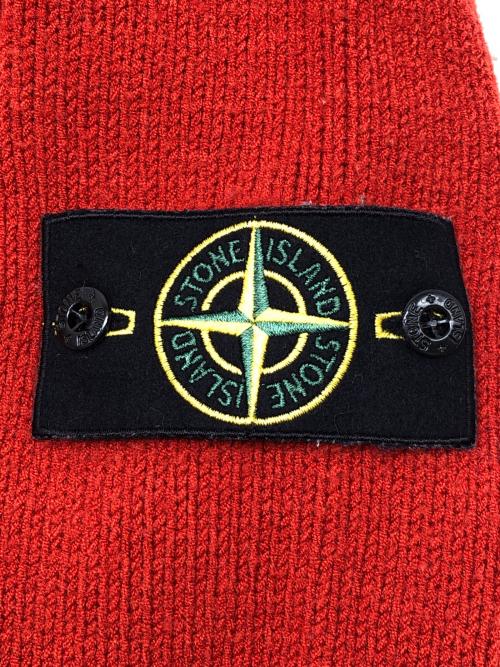 STONE ISLAND（ストーンアイランド）STONE ISLAND (ストーンアイランド) 厚手ニット V/N RIB KNIT レッド サイズ:Sの古着・服飾アイテム
