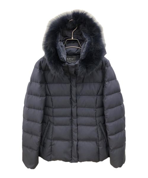 INDIVI（インディヴィ）INDIVI (インディヴィ) ダウンジャケット ネイビー サイズ:38の古着・服飾アイテム