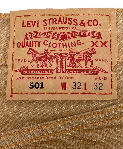 LEVI'S（リーバイス）LEVI'S (リーバイス) 00s先染め501デニムパンツ　2003年3月製　釦裏359 キャメル サイズ:W32×L32の古着・服飾アイテム