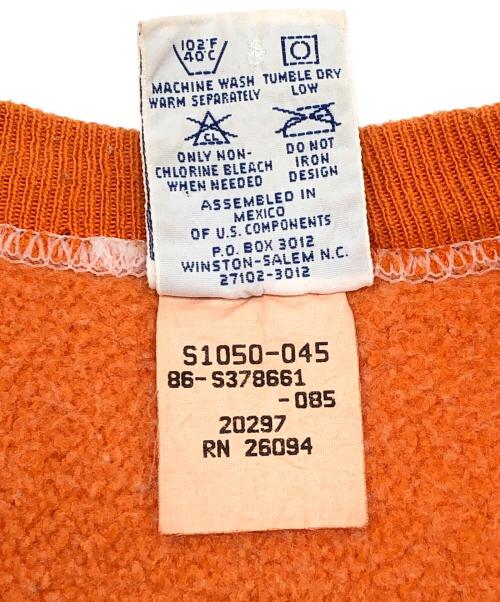 Champion REVERSE WEAVE（チャンピオン リバース ウィーブ）Champion REVERSE WEAVE (チャンピオン リバース ウィーブ) 90sクルーネックスウェット　古着 オレンジ サイズ:Ｍの古着・服飾アイテム