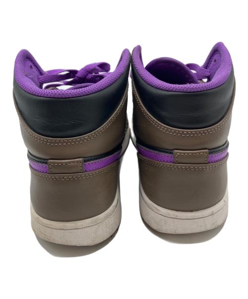 NIKE（ナイキ）NIKE (ナイキ) AIR JORDAN 1 MID ブラウン×パープル サイズ:27.5の古着・服飾アイテム