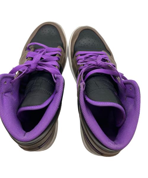 NIKE（ナイキ）NIKE (ナイキ) AIR JORDAN 1 MID ブラウン×パープル サイズ:27.5の古着・服飾アイテム