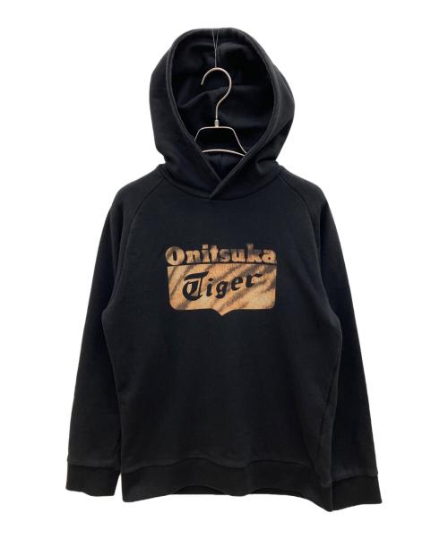 Onitsuka Tiger（オニツカタイガー）Onitsuka Tiger (オニツカタイガー) プルオーバーパーカー ブラック サイズ:Ｍの古着・服飾アイテム