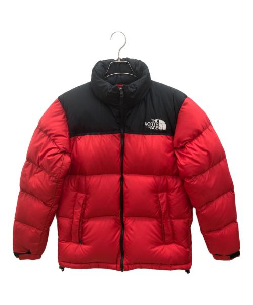 THE NORTH FACE（ザ ノース フェイス）THE NORTH FACE (ザ ノース フェイス) ダウンジャケット ヌプシジャケット レッド×ブラック サイズ:Lの古着・服飾アイテム