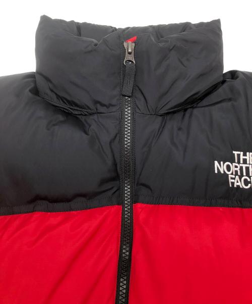 THE NORTH FACE（ザ ノース フェイス）THE NORTH FACE (ザ ノース フェイス) ダウンジャケット ヌプシジャケット レッド×ブラック サイズ:Lの古着・服飾アイテム