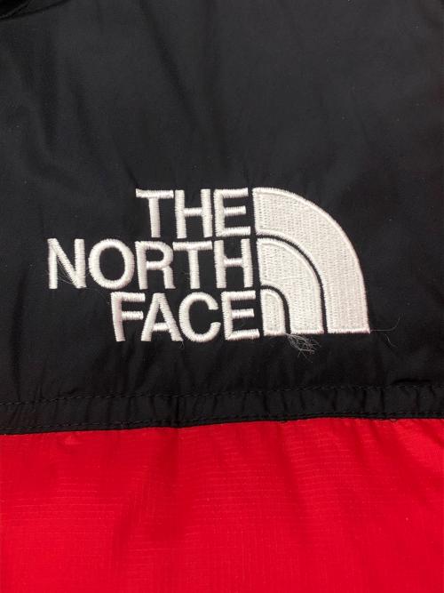 THE NORTH FACE（ザ ノース フェイス）THE NORTH FACE (ザ ノース フェイス) ダウンジャケット ヌプシジャケット レッド×ブラック サイズ:Lの古着・服飾アイテム