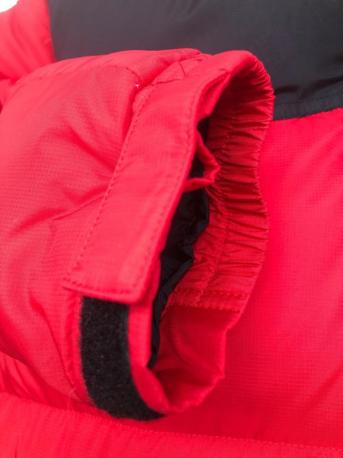 THE NORTH FACE（ザ ノース フェイス）THE NORTH FACE (ザ ノース フェイス) ダウンジャケット ヌプシジャケット レッド×ブラック サイズ:Lの古着・服飾アイテム