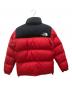 THE NORTH FACE (ザ ノース フェイス) ダウンジャケット ヌプシジャケット レッド×ブラック サイズ:L：19000円