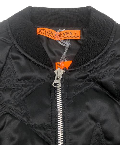 studio seven（スタジオセブン）studio seven (スタジオセブン) MA-1ジャケット ブラック サイズ:L 未使用品の古着・服飾アイテム