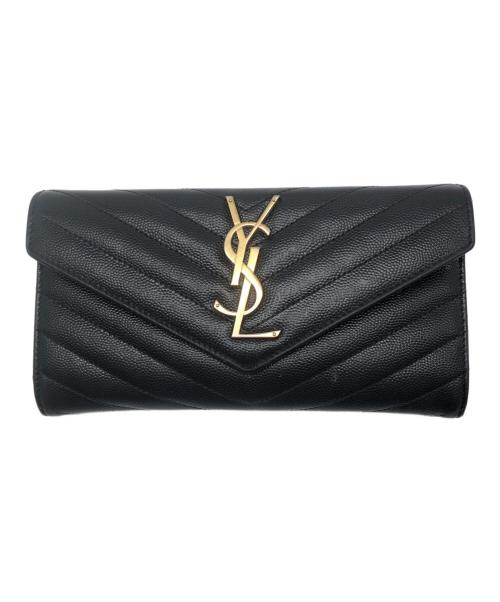 Saint Laurent Paris（サンローランパリ）Saint Laurent Paris (サンローランパリ) 3つ折り財布 ブラックの古着・服飾アイテム