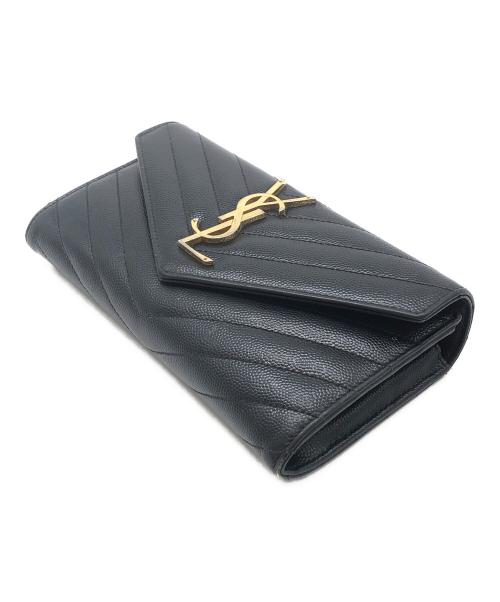 Saint Laurent Paris（サンローランパリ）Saint Laurent Paris (サンローランパリ) 3つ折り財布 ブラックの古着・服飾アイテム
