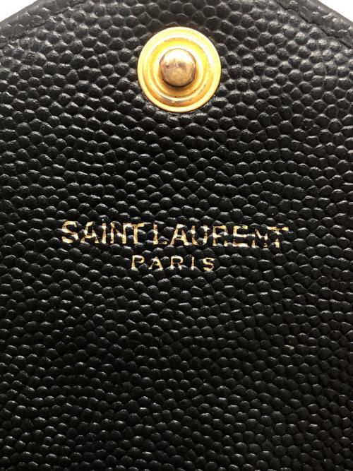 Saint Laurent Paris（サンローランパリ）Saint Laurent Paris (サンローランパリ) 3つ折り財布 ブラックの古着・服飾アイテム