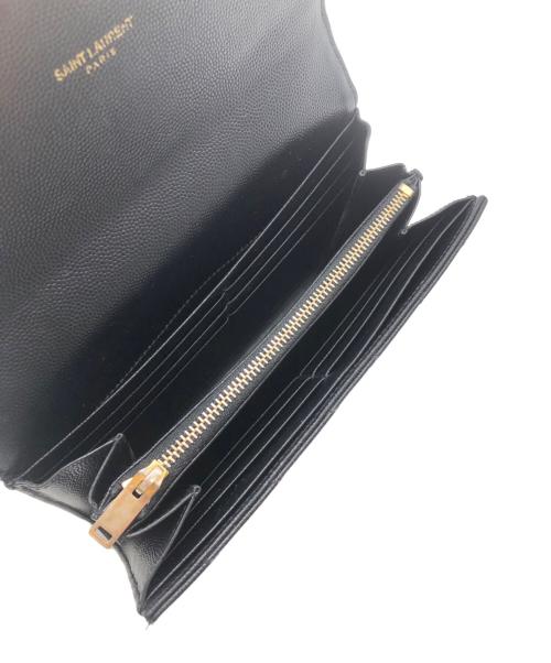 Saint Laurent Paris（サンローランパリ）Saint Laurent Paris (サンローランパリ) 3つ折り財布 ブラックの古着・服飾アイテム