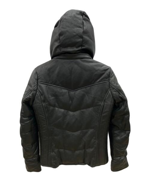 AZ by junhashimoto（エーゼイ バイ ジュンハシモト）AZ by junhashimoto (エーゼイ バイ ジュンハシモト) レザーダウンジャケット ブラック サイズ:Sの古着・服飾アイテム