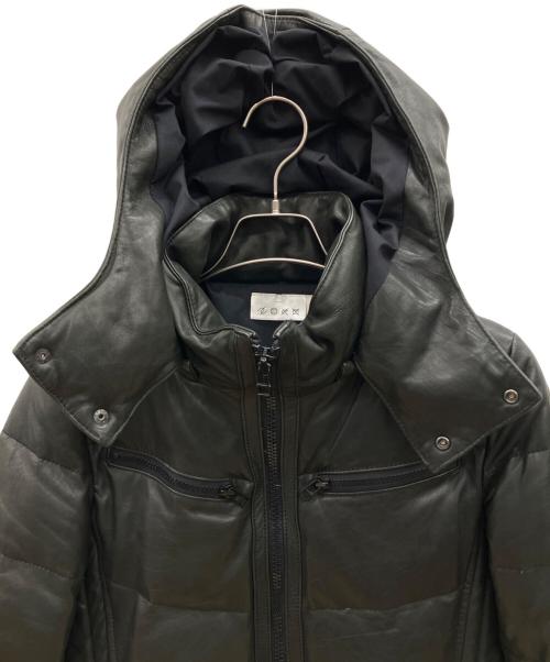 AZ by junhashimoto（エーゼイ バイ ジュンハシモト）AZ by junhashimoto (エーゼイ バイ ジュンハシモト) レザーダウンジャケット ブラック サイズ:Sの古着・服飾アイテム