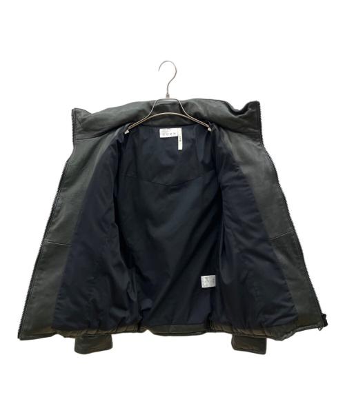 AZ by junhashimoto（エーゼイ バイ ジュンハシモト）AZ by junhashimoto (エーゼイ バイ ジュンハシモト) レザーダウンジャケット ブラック サイズ:Sの古着・服飾アイテム