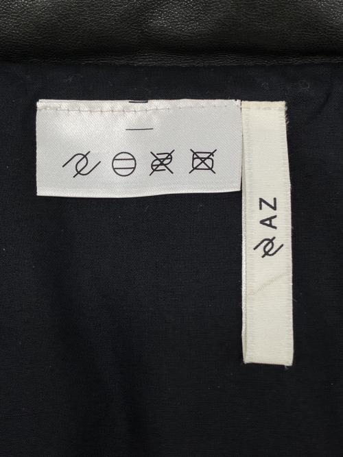 AZ by junhashimoto（エーゼイ バイ ジュンハシモト）AZ by junhashimoto (エーゼイ バイ ジュンハシモト) レザーダウンジャケット ブラック サイズ:Sの古着・服飾アイテム