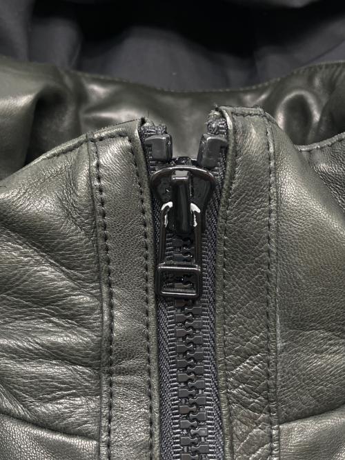 AZ by junhashimoto（エーゼイ バイ ジュンハシモト）AZ by junhashimoto (エーゼイ バイ ジュンハシモト) レザーダウンジャケット ブラック サイズ:Sの古着・服飾アイテム